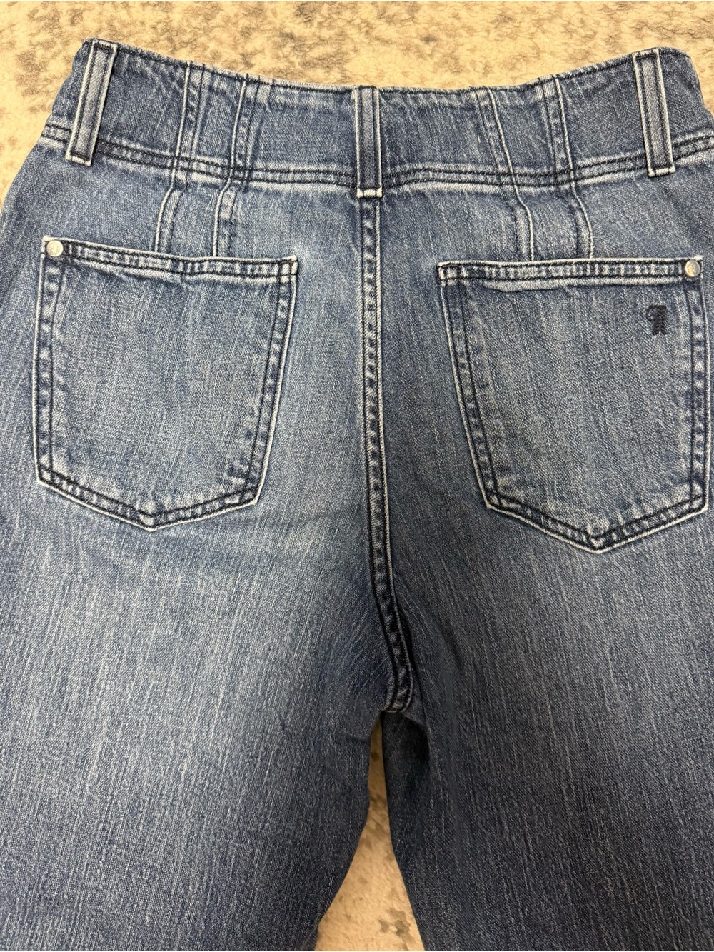 Pilcro Anthropologie Relaxed Elastic-Back Wide-Leg Denim Pants Size 25 Medium Wa - Picture 12 of 13